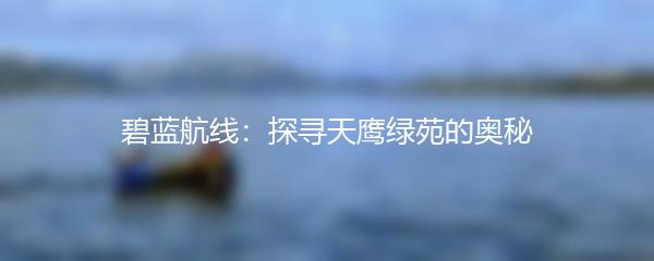碧蓝航线：探寻天鹰绿苑的奥秘