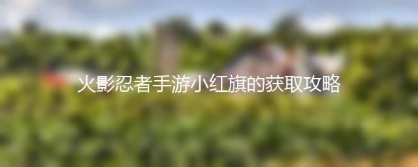火影忍者手游小红旗的获取攻略