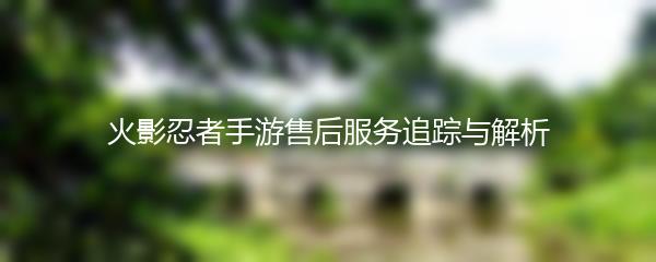 火影忍者手游售后服务追踪与解析