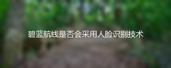 碧蓝航线是否会采用人脸识别技术