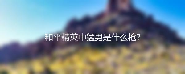 和平精英中猛男是什么枪？