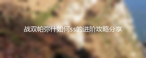 战双帕弥什如何ss的进阶攻略分享