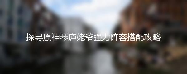 探寻原神琴庐姥爷强力阵容搭配攻略