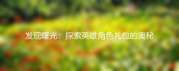 发现曙光：探索英雄角色礼包的奥秘