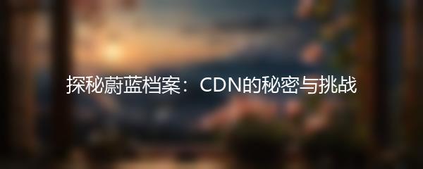 探秘蔚蓝档案：CDN的秘密与挑战