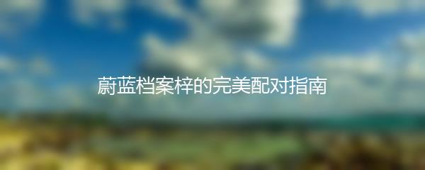 蔚蓝档案梓的完美配对指南