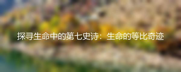 探寻生命中的第七史诗：生命的等比奇迹