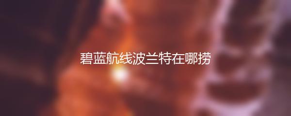 碧蓝航线波兰特在哪捞