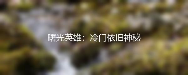 曙光英雄：冷门依旧神秘