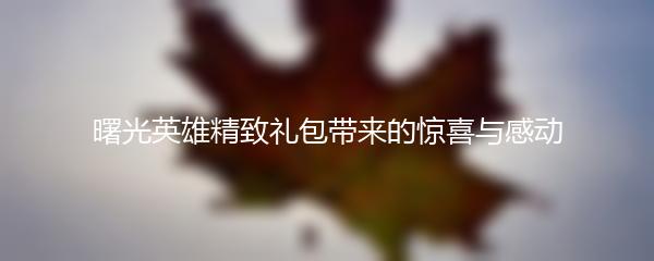 曙光英雄精致礼包带来的惊喜与感动