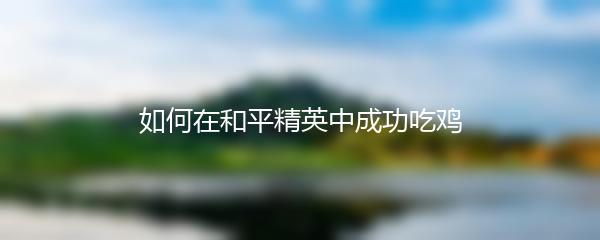 如何在和平精英中成功吃鸡