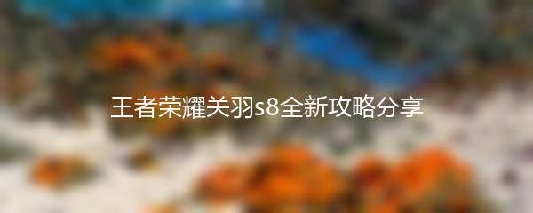 王者荣耀关羽s8全新攻略分享