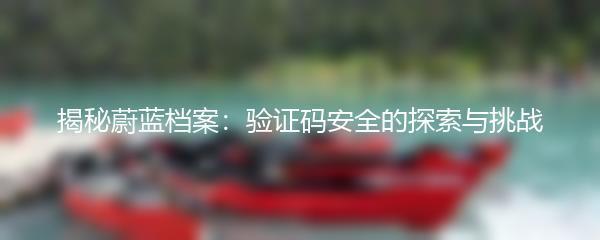 揭秘蔚蓝档案：验证码安全的探索与挑战