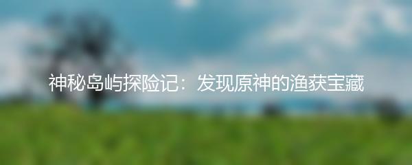 神秘岛屿探险记：发现原神的渔获宝藏