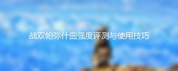 战双帕弥什曲强度评测与使用技巧