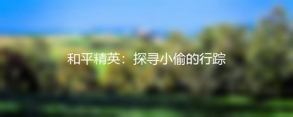 和平精英：探寻小偷的行踪