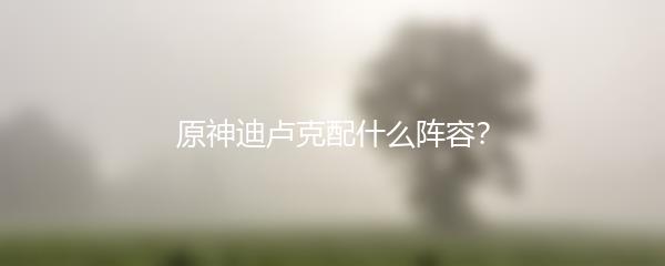 原神迪卢克配什么阵容？