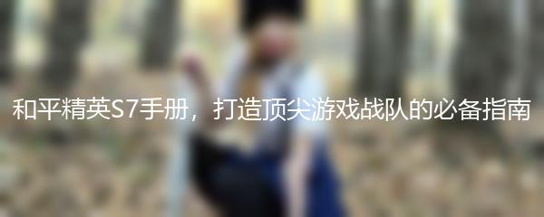 和平精英S7手册，打造顶尖游戏战队的必备指南
