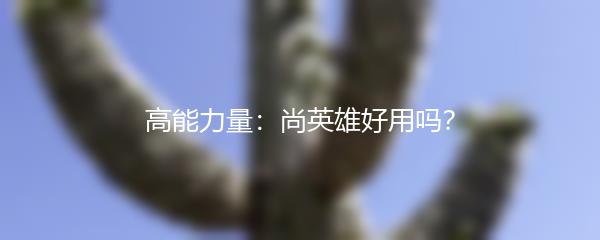 高能力量：尚英雄好用吗？