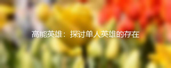 高能英雄：探讨单人英雄的存在