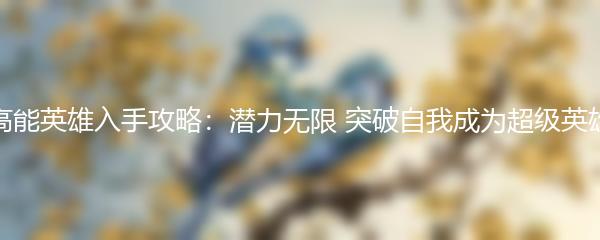 高能英雄入手攻略：潜力无限 突破自我成为超级英雄