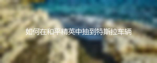 如何在和平精英中抽到特斯拉车辆