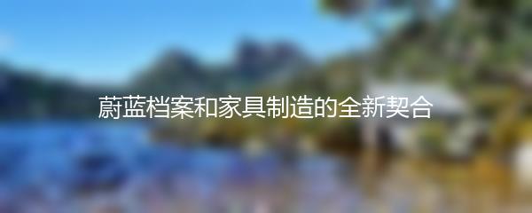 蔚蓝档案和家具制造的全新契合