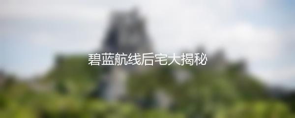 碧蓝航线后宅大揭秘