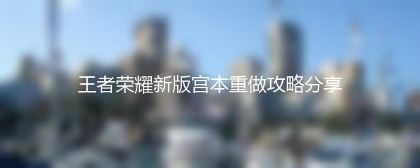王者荣耀新版宫本重做攻略分享