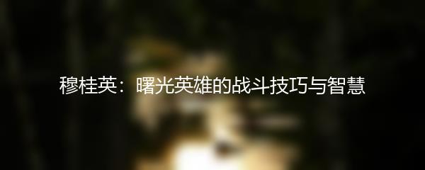 穆桂英：曙光英雄的战斗技巧与智慧