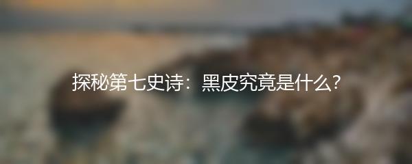 探秘第七史诗：黑皮究竟是什么？