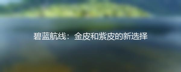 碧蓝航线：金皮和紫皮的新选择