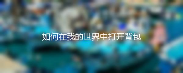 如何在我的世界中打开背包