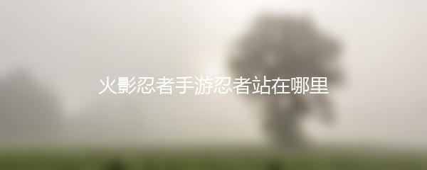 火影忍者手游忍者站在哪里