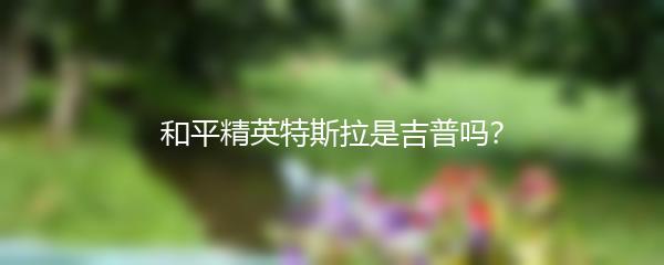 和平精英特斯拉是吉普吗？