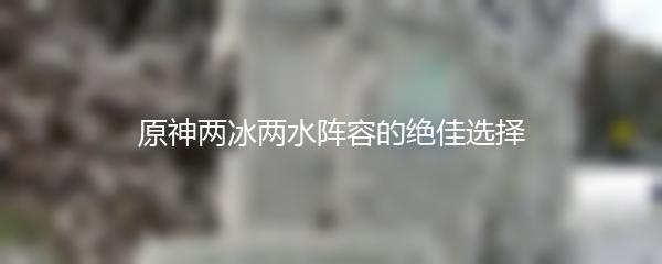原神两冰两水阵容的绝佳选择