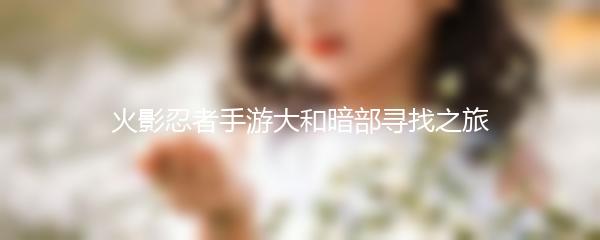 火影忍者手游大和暗部寻找之旅