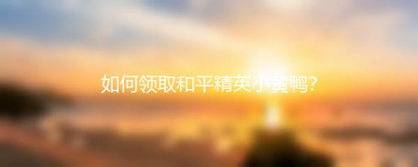 如何领取和平精英小黄鸭？