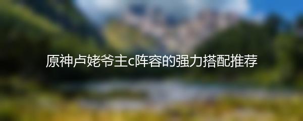 原神卢姥爷主c阵容的强力搭配推荐