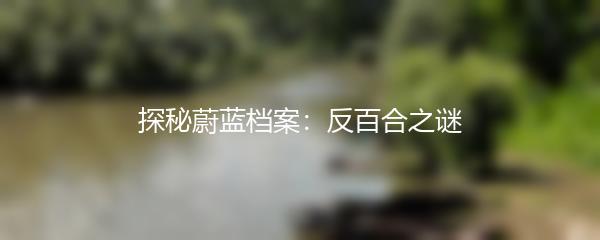 探秘蔚蓝档案：反百合之谜