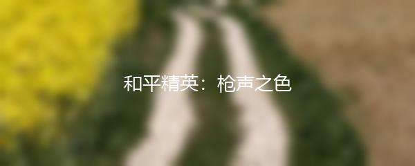 和平精英：枪声之色