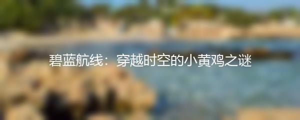 碧蓝航线：穿越时空的小黄鸡之谜