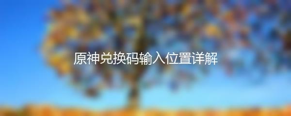 原神兑换码输入位置详解