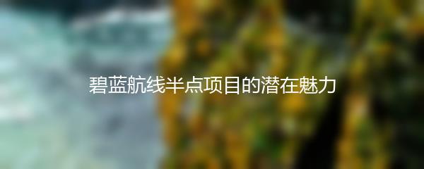 碧蓝航线半点项目的潜在魅力