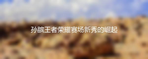 孙膑王者荣耀赛场新秀的崛起