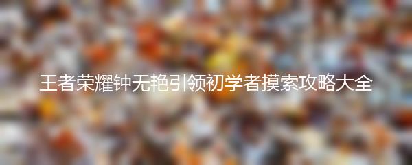 王者荣耀钟无艳引领初学者摸索攻略大全