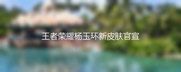 王者荣耀杨玉环新皮肤官宣