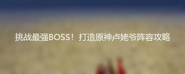 挑战最强BOSS！打造原神卢姥爷阵容攻略