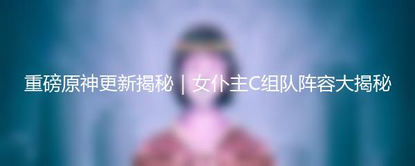 重磅原神更新揭秘｜女仆主C组队阵容大揭秘