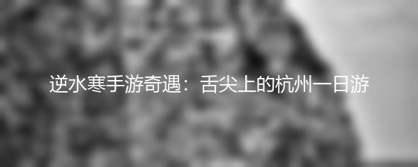 逆水寒手游奇遇：舌尖上的杭州一日游
